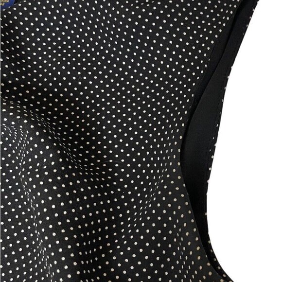Charter Club Shift A-Line Dress Size 8 Black White 100% Silk Lined Polka Dots - Picture 14 of 16